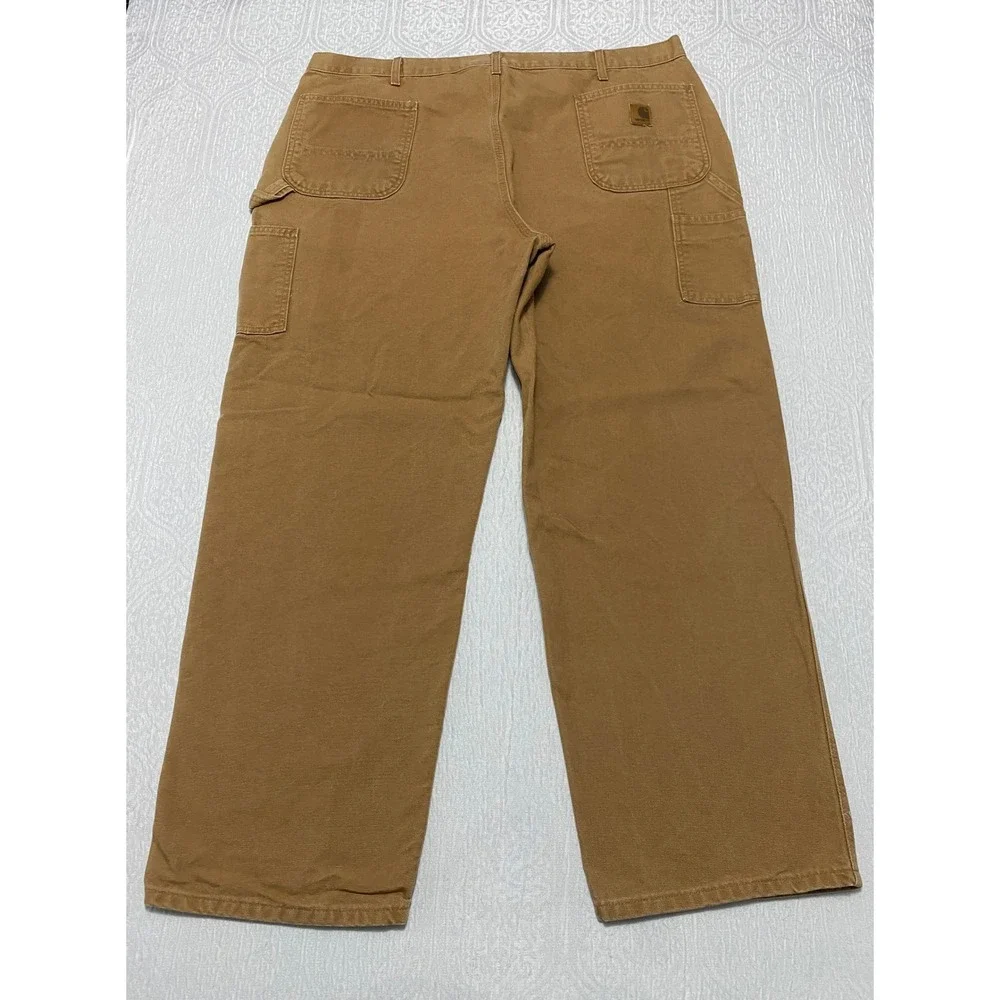 Carhartt‎ B111 Duck Carpenter Work Pants Men's 44×32 Brown Dungarees Fit